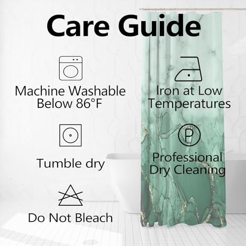 Rideau de douche marbre abstrait en textile haut de gamme - 8