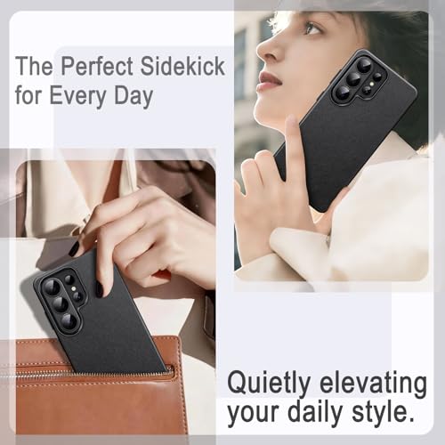 JETech Vegan Leather Case for Samsung Galaxy S26 Ultra, Black - image 7