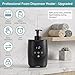 Professional Hot Lather Machine for Shaving, Smart Shaving Cream Warmer with 2×500ml Refillable Foam Bottles, Large Capacity Hot Foam Dispenser with LED Display for Home, Salon & Barber Shop (black)
