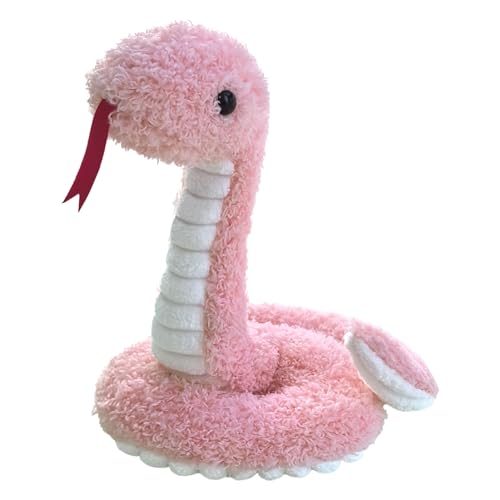 Doindute Pink Plush Snake Stuffed Animal Toy, Soft Cuddly Plushie Hugger Toy for Boys & Girls, Gifts for Kids or Girlfriend, 17 Inches