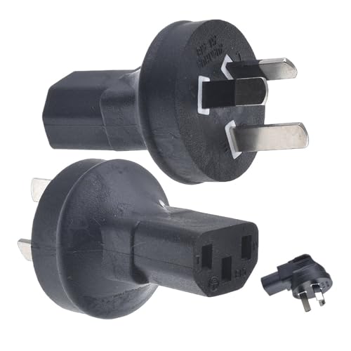 Adaptateur C7 femelle vers 1-15P mâle coudé noir - Fiche alimentation type C7 US