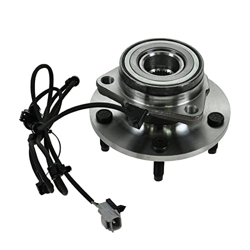 Image of TRQ 2 Piece Front Wheel Bearing & Hub Assembly Set Compatible with 1997-1999 Dodge Ram 1500