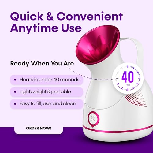 Image of Dealsure Steamer for Face Steam Facial - Nano Cure with UV Sterilization, Nano Ionic Technology, Steamer for Cold and Cough, Inhaler & Vaporizer for Adults & Kids