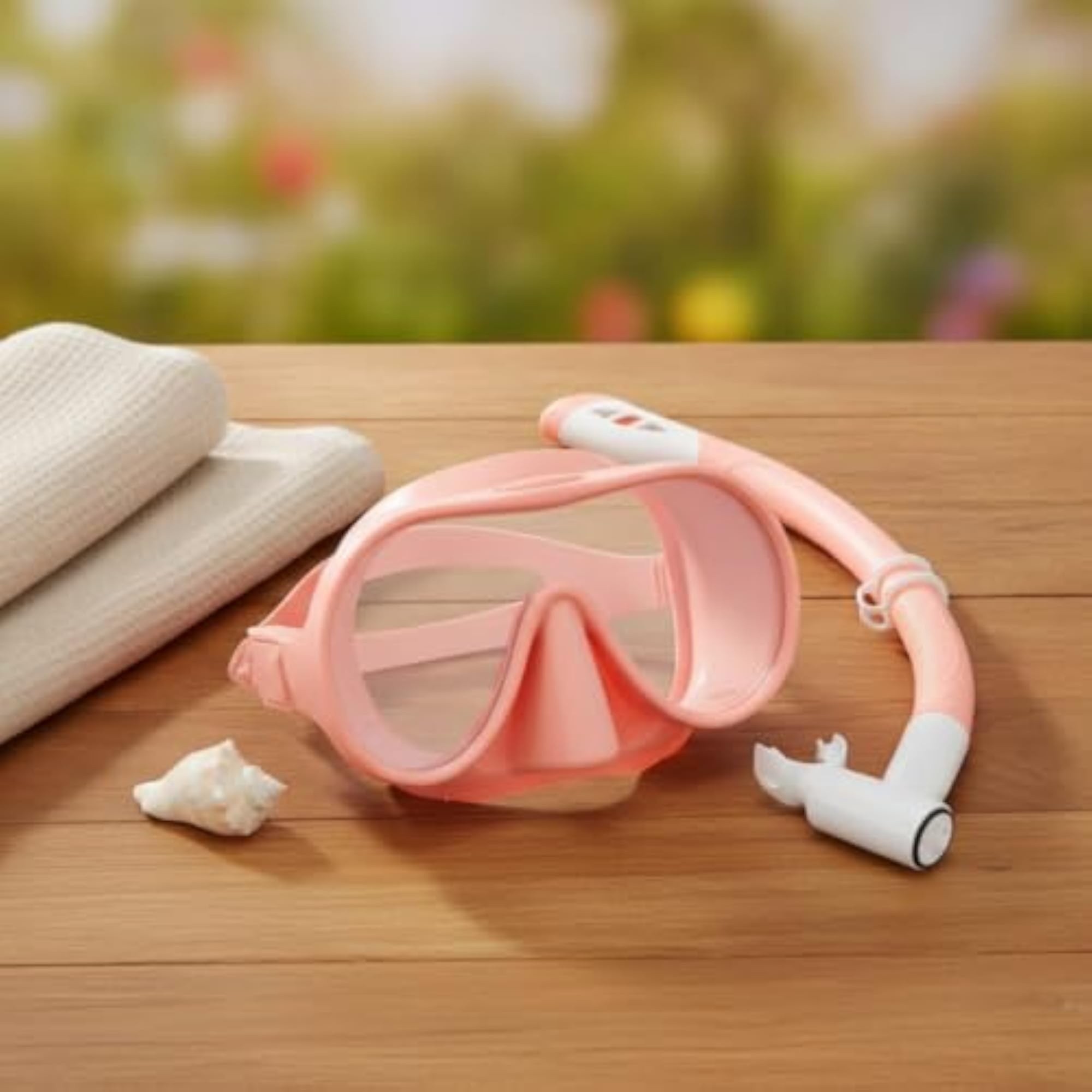 Food-Grade Silicone Kids Snorkel Set with Tempered Glass