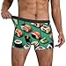 yyunbmr - Men's Funny Boxer Briefs 3D Cut Out Fashion Shorts Sushi Food Print, Black, M