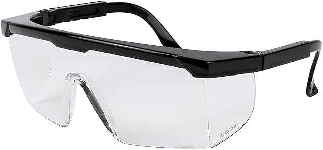 TIMCO Wraparound Safety Glasses - Lightweight wraparound glasses designed to give enhanced peripheral vision whilst also increasing side protection - Clear