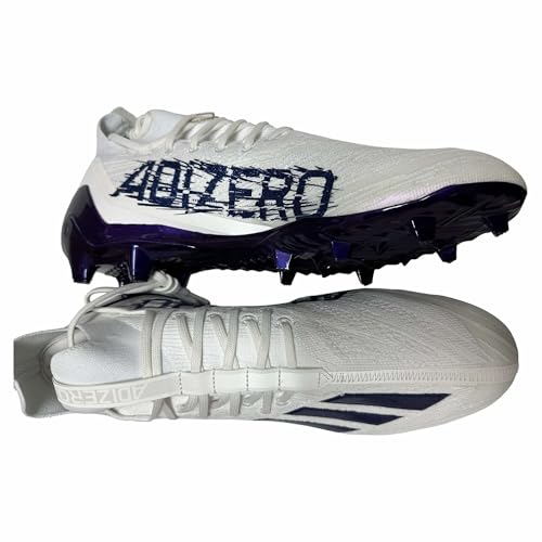 adidas Men's Adizero Primeknit Football Cleats Shoes White/Purple #HP8743 - Size Men's 132