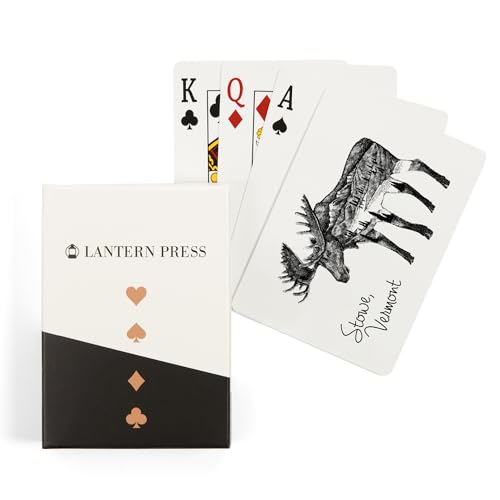 Lantern Press Stowe Vermont Naipes Póker 52 Cartas