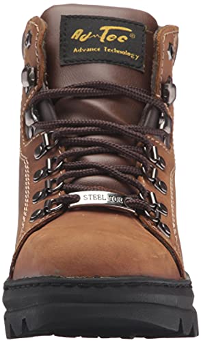 Image of Ad Tec Men's 6 inch Ankle Laceup Leather Certified Work & Hiker Boot | Steel Toe, Padded Collar, Cushioned Insole & Oil Resistant Outsole