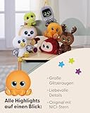 NICI Kuscheltier GLUBSCHIS Oktopus Olly Polly 15cm - orange - Stofftier aus weichem Plüsch, niedliches Plüschtier zum Kuscheln und Spielen, für Kinder & Erwachsene, tolle Geschenkidee | 61843