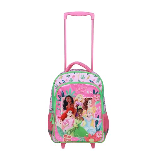 Disney 16' Princesses Girls Rolling Backpack with Adjustable Handle