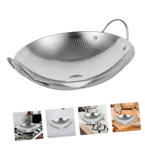 Wok de acero inoxidable con doble asa y tapa miniatura 4