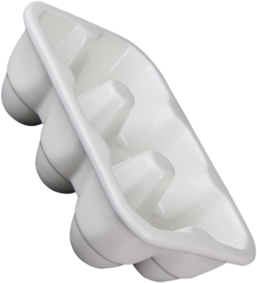 6grids Egg Display Holder Deviled Egg Tray Storage Holder for Refrigerator Porcelain