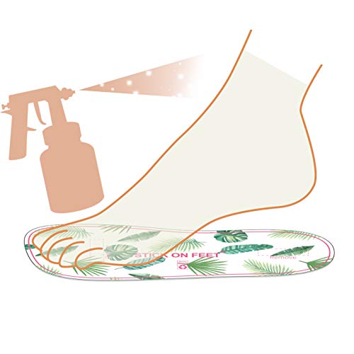 30 Pairs(60feets) Feet Pads for Sunless Airbrush Spray Tanning Palm Leaf Pattern From 2020 Fashionable Design