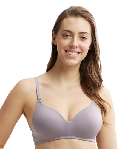 Image of Jockey JW11 Women Wirefree Padded Tencel Lyocell Elastane Stretch Full Coverage Multiway T-Shirt Bra with Adjustable Straps