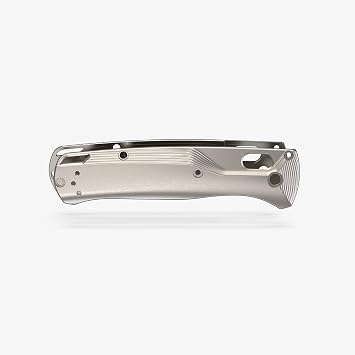 Flytanium Crossfade Titanium Knife Handle Scales Compatible with Benchmade Bugout 535 EDC Knife (Titanium Stonewash)