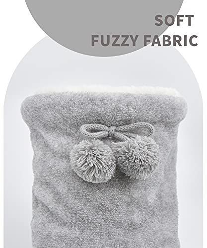 Image of Keyela Womens Non-Slip Sole Slipper Socks, Fluffy Winter House Booties | Ultra soft fuzzy warm indoor house slippers Non-skid bottom for safe walking Cozy winter footwear for ladies