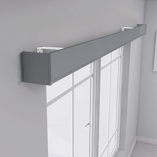 zshine Panel de cortina sin pistas Cenefa decorativa Montaje en techo o pared Personalizar longitud para persianas enrollables, persianas