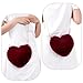 Miayon Heart Shaped Faux Fur Purse Fluffy Crossbody Shoulder Bag Cute Clutch Purses for Women Halloween Christmas Valentine (Dark Red)