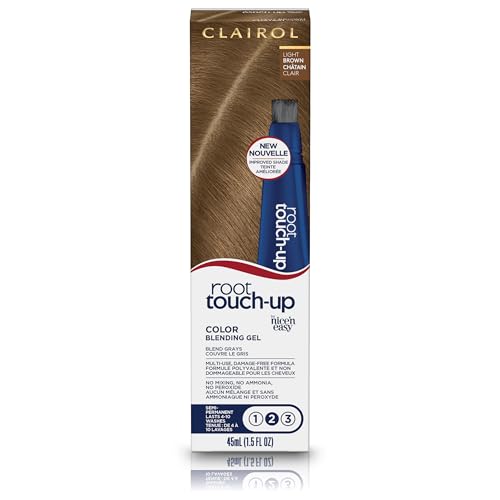 Clairol Root Touch-Up Semi-Permanent Hair Color Blending Gel, 6 Light Brown, Pack of 1