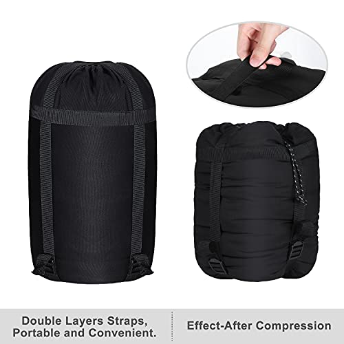 Compression Stuff Sack, Tear Resistant Sleeping Bag Compression Sack, 24L 36L 46L Lightweight Compression Storage Bag, Space Saving Gear For Camping, Backpacking, Hiking, Outdoor (24L, Canvas) #TOP3
