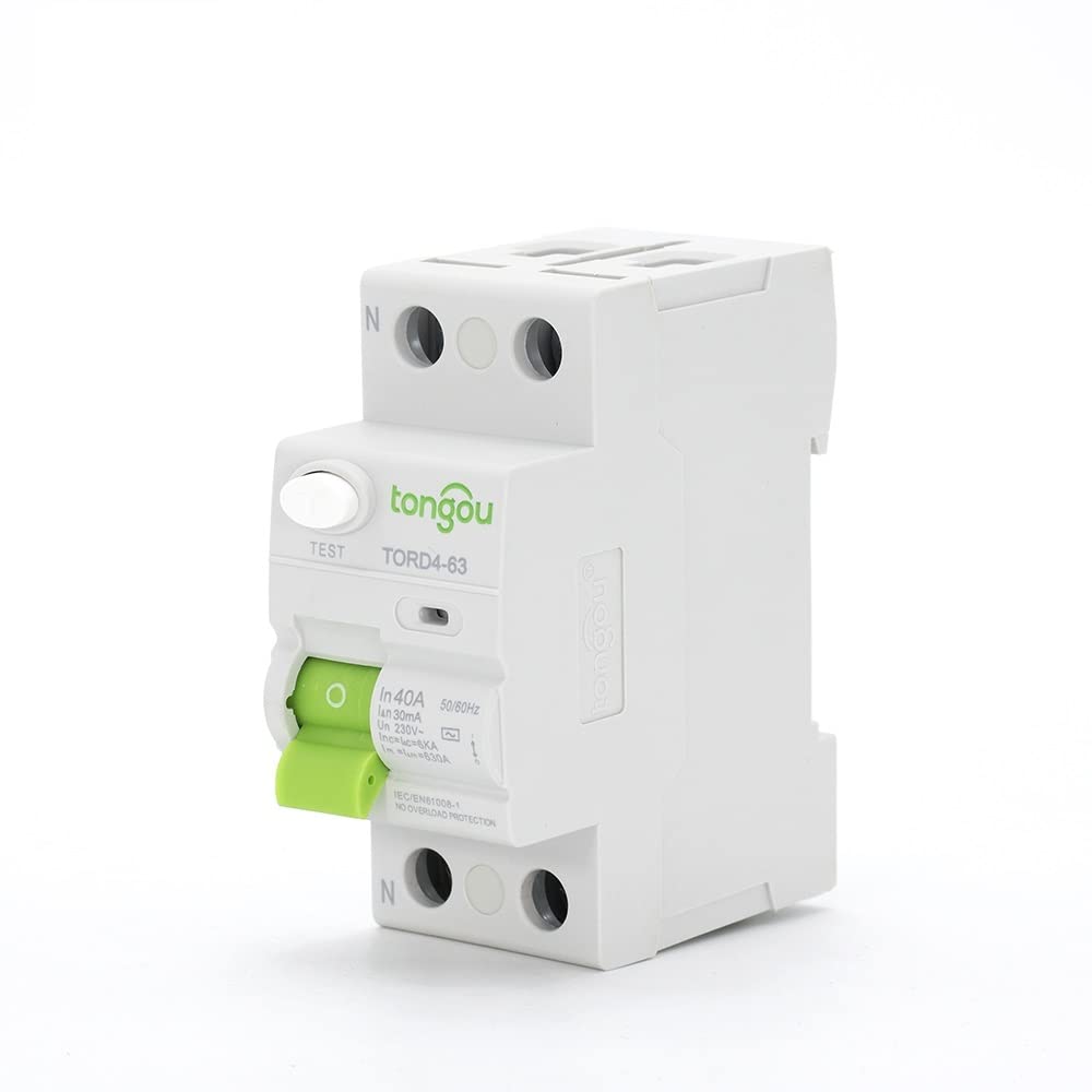 Magnetotermico,Interruttore Magnetotermico 2P 40A RCD RCCB AC 110V 230V 30mA Tipo Interruttore differenziale(40A 300mA)