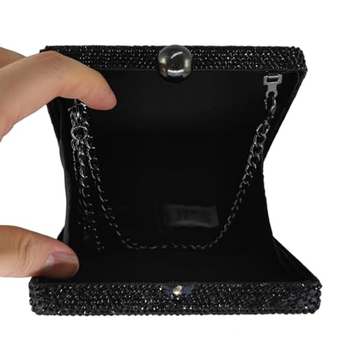 Image of Boutique De FGG Retro Mini Crystal Clutch Purses for Women Luxury,Novelty Rhinestone Evening Bag,Formal Party Clutch Handbag