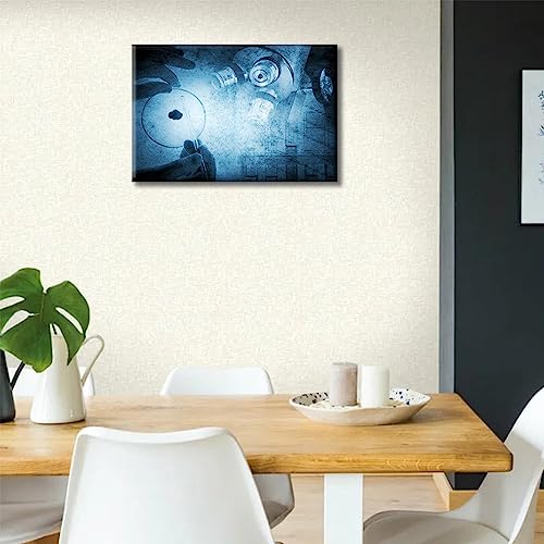 Image of TUMOVO Home Decor Medical Examination Pictures Bathroom Decor Wall Art 1 Panel Science and Medical Background Wall Art Contemporary Home Decor Print on Canvas Ready to Hang (12 inch Wx18 H)