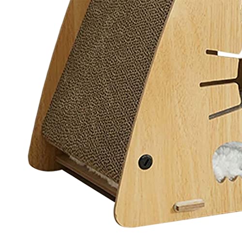 Fenteer Casa de arranhar triângulo para gatos papelão ondulado confortável para deitar na proteção d