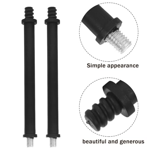 Image of Didiseaon 2pcs Toilet Brush Handle Replacement Rods, Black Plastic Pole for Bowl Brush in Bathroom Cleaning Black, 6.48 Inch