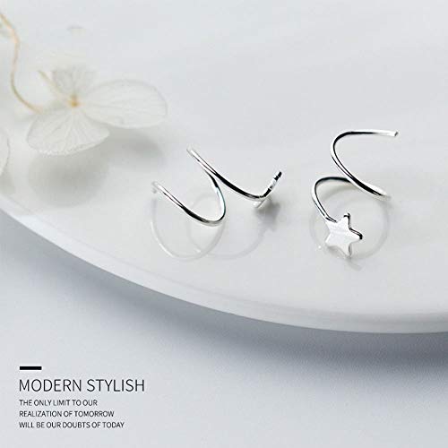 Boucles d'oreilles Studs Blancs 5 mm Argent 925 Solitaire