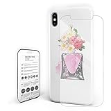 Compatible with iPhone 6 Plus/6s Plus Case, Watercolor Flowers Perfume Bottle Phone Case, Hard PC Slim Shockproof Protective Phone Cover Case with Screen Protector