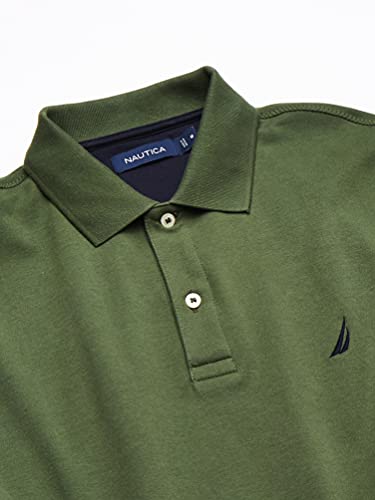 Image of Nautica Men's Classic Fit Short Sleeve Dual Tipped Collar Polo Shirt