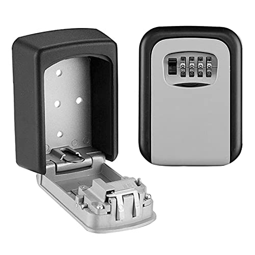 Buy 4Digit Combination Key Lock Box, Outdoor Weatherproof Wall ed Safe Key Box, Set Your Own