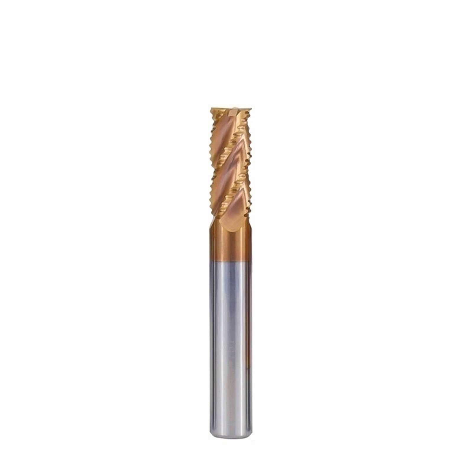 TBZOQAID 1pcs 4 Flute Roughing End Mill 4-12mm Diameters Carbide Milling Cutter HRC55 CNC Router Bit for Metal Threading(4x10x50L)
