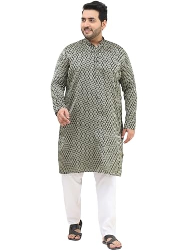 Image of SOJANYA PLUS (Since 1958) Men's Jacquard Silk Self design Kurta & Off-White Pyjama Set