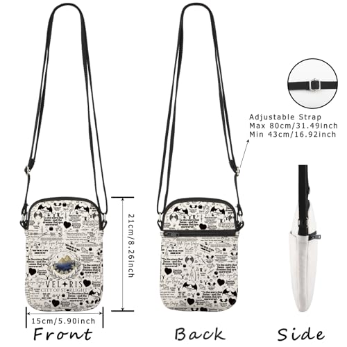 WCGXKO Bookish Crossbody Bag Bookworm Gift Reading Bookish Gift Fantasy Book Lover Merch2