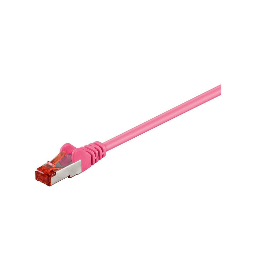 Goobay 93437 CAT 6 Patch Cable, S/FTP PiMF, Magenta, 2m Length