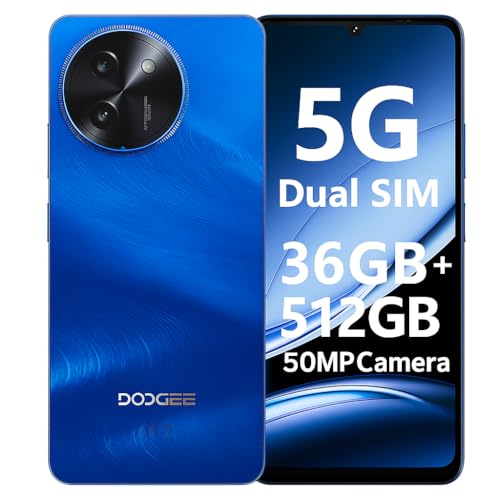 DOOGEE NOTE 59 PRO+ 5G Smartphone, 36GB+512GB, 6,75 120Hz IPS Schermo, T8200 6nm Octa-Core, Android 15 Cellulare, Fotocamera 50MP+8MP, Batteria 6250mAh, Dual SIM 5G Dual, Widevine L1, GPS NFC Blu