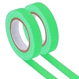 PATIKIL Glow in the Dark Gaffers Tape, 0.4 Inch x 32.8 Feet Colored Cotton Glow Tape Markers Fluorescent Glow in the Dark Tape Stickers for Party Decorations, Green