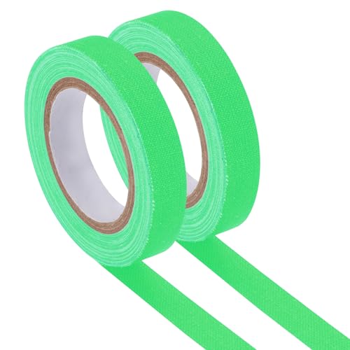 Image of PATIKIL Neon Gaffer Cloth Tape, 0.4 Inch x 32.8 Feet Colored Cotton Glow Tape Markers Fluorescent Blacklight Glow in The Dark Reflect Tape Stickers for Party Decorations, Green
