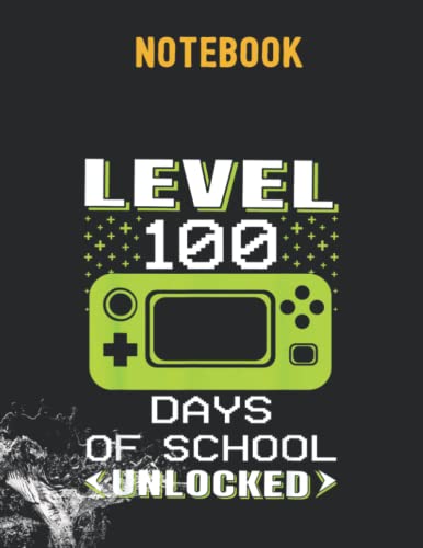 Video Gamer Student 100th Day Teacher 100 Days of School 8.5x11 inches / 140 pages / 70 sheets image 2