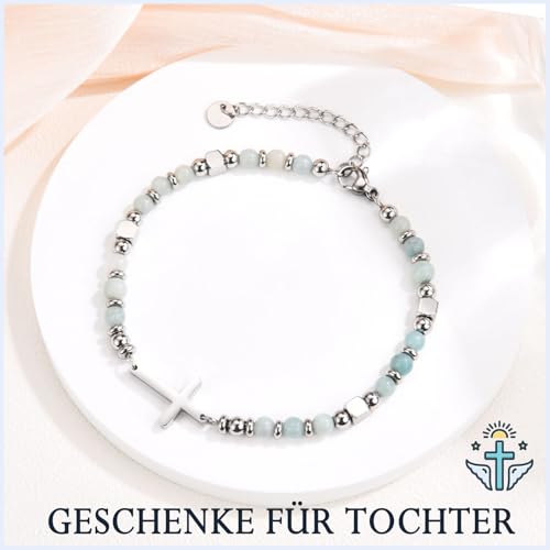 Pulsera de cruz para niñas joyería infantil comunión ajustable 2