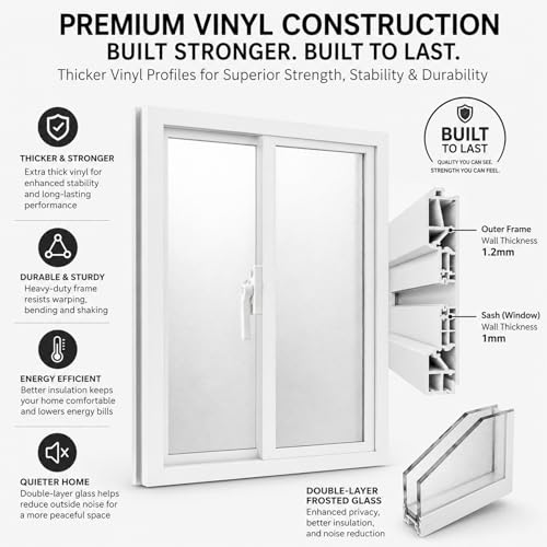 Ventanas corredizas de doble panel con ventilación para cobertizos y baños 7