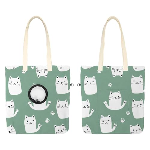 Sac de transport mains libres pour chat avec pattes sorties et sangle de voyage - 2