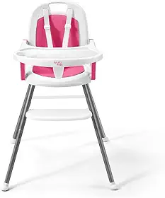Cadeira de Alimentação Portátil Berry 3 em 1 Rosa Multikids