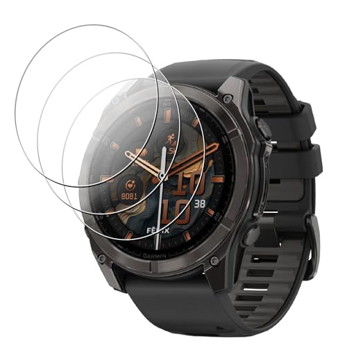 Rchlr フィルム GARMIN(ガーミン)Enduro3 用 強化 ガラスフィルム 【3枚セット】 Garmin Enduro3 51mm 対応 液晶 保護フィルム Enduro3 腕時計フィルム スマートウォッチ保護シール 時計風防ガラス 画面保護