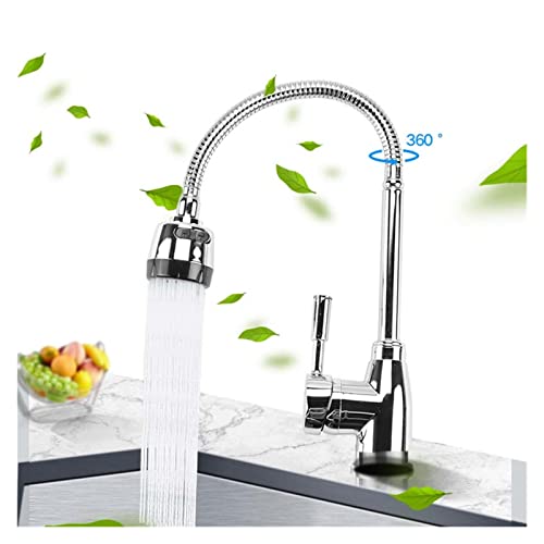 Robinet de cuisine pour grand évier éliminant les éclaboussures avec douchette flexible - 4