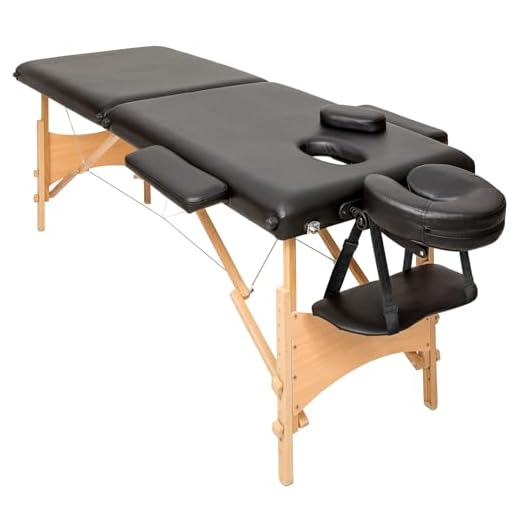 TecTake® Camilla Masaje Plegable, Camilla Estética Profesional de Aluminio, Camilla Profesional para Fisioterapia, Quiromasaje, Tatoos, Reiki, Altura Ajustable, 2 Zonas, con Bolsa Transporte - Negro