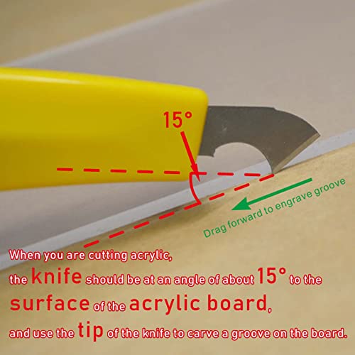 Professional Acrylic Hook Knife with Curved Handle